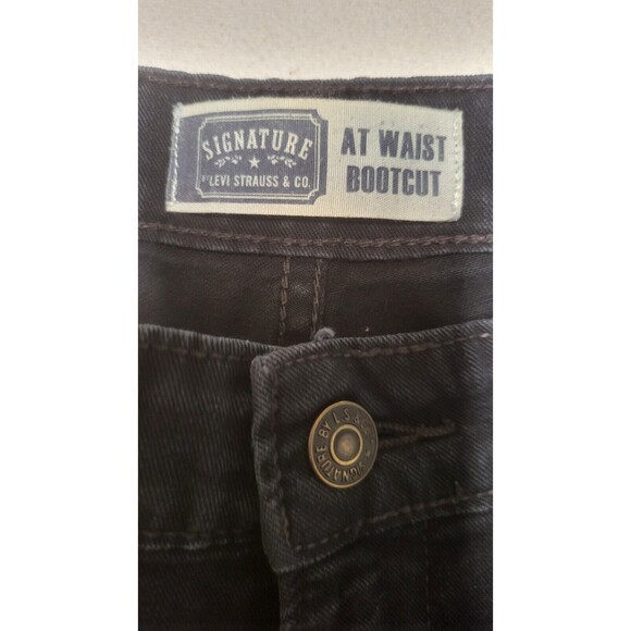 Signature by Levi Women's Bootcut Black Jeans EUC Size 12L - Picture 4 of 8